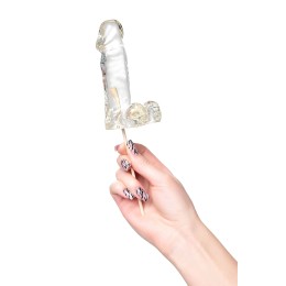 Прозрачный леденец в форме пениса со вкусом пина колада - 173 гр.