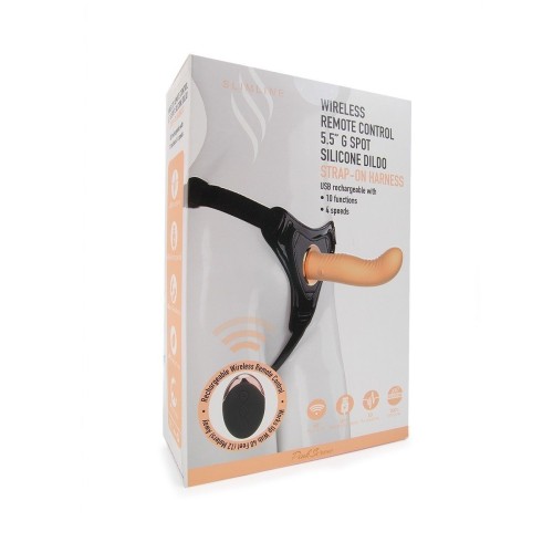 Женский вибрострапон со съемной насадкой и пультом ДУ