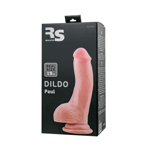 Телесный реалистичный фаллоимитатор на присоске Paul - 19 см.