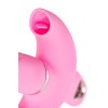 Розовый поворотный вибратор c клиторальным стимулятором Twistme - 19,5 см.