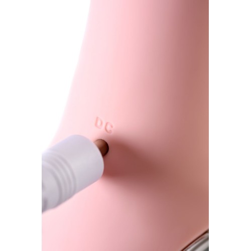 Розовый силиконовый вибратор с электростимуляцией GALVANI VIBE - 21 см.