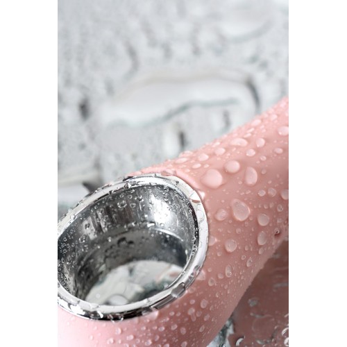 Розовый силиконовый вибратор с электростимуляцией GALVANI VIBE - 21 см.