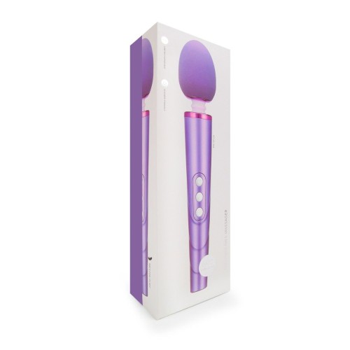 Сиреневый жезловый вибромассажер с головкой на гибкой шее - 25,5 см.