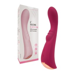 Малиновый вибратор для G-стимуляции - 19,1 см.