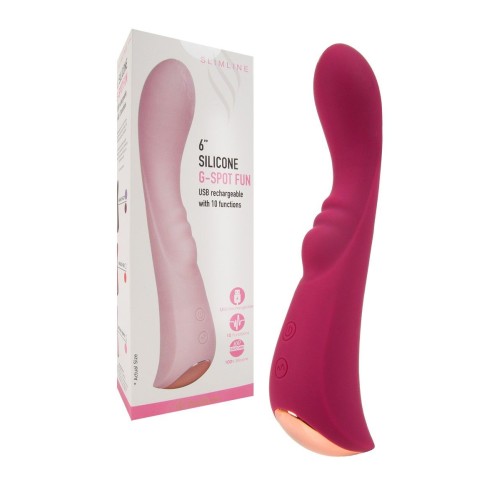 Малиновый вибратор для G-стимуляции - 19,1 см.