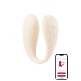 Бежевый вибратор для ношения Carla с управлением через приложение