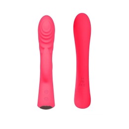 Красный перезаряжаемый вибратор-кролик - 19,1 см.