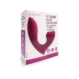 Сливовый вибромассажер с вакуумной стимуляцией клитора