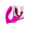 Ярко-розовый вибромассажер с вакуумной стимуляцией клитора