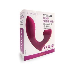 Ярко-розовый вибромассажер с вакуумной стимуляцией клитора