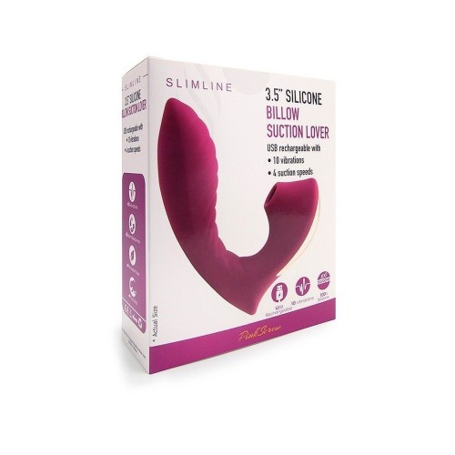 Ярко-розовый вибромассажер с вакуумной стимуляцией клитора