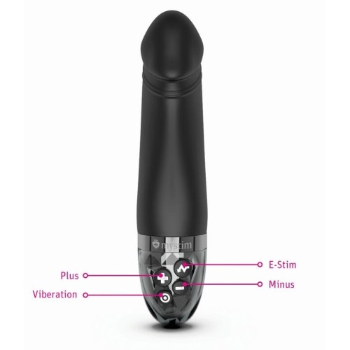 Черный вибратор с электростимуляцией Real Deal Neal - 16,5 см.