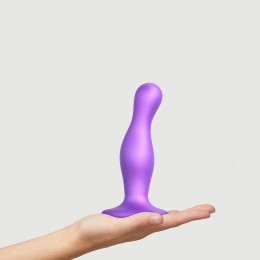 Фиолетовая насадка Strap-On-Me Dildo Plug Curvy size M