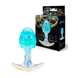 Голубоватая анальная пробка - 8,2 см.