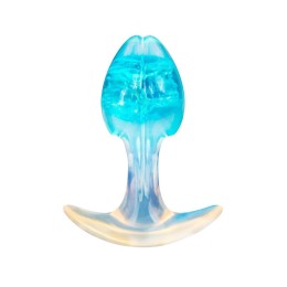 Голубоватая анальная пробка - 8,2 см.