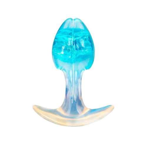 Голубоватая анальная пробка - 8,2 см.