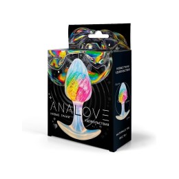 Яркая анальная пробка со спиралевидным рельефом - 9 см.