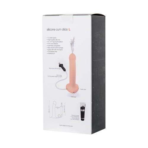 Телесный фаллос с имитацией эякуляции Silicon Cum Dildo L - 19,6 см.