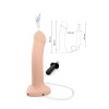 Телесный фаллос с имитацией эякуляции Silicon Cum Dildo L - 19,6 см.