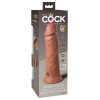 Карамельный вибратор-реалистик 8  Vibrating Silicone Dual Density Cock - 22 см.