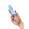 Голубой силиконовый вибратор Bluebell - 18,5 см.
