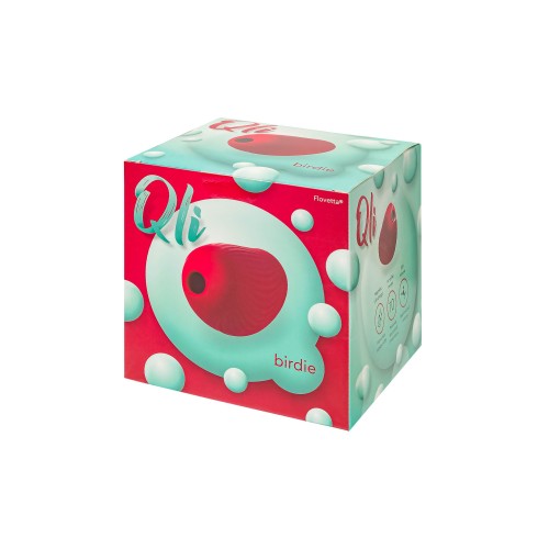 Красный вакуум-волновой стимулятор клитора Birdie