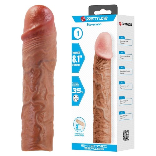 Удлиняющая насадка на пенис Stevenson - 20,5 см.