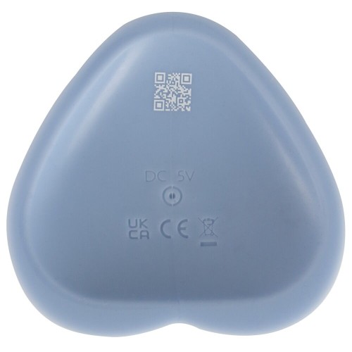 Голубой вибростимулятор на присоске Heart Guy - 17 см.