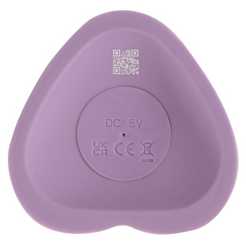 Сиреневый вибростимулятор на присоске Heart Guy - 19,5 см.