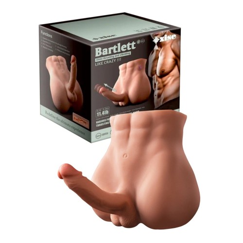 Телесный мужской торс с вибрацией и возвратно-поступательными движениями Bartlett