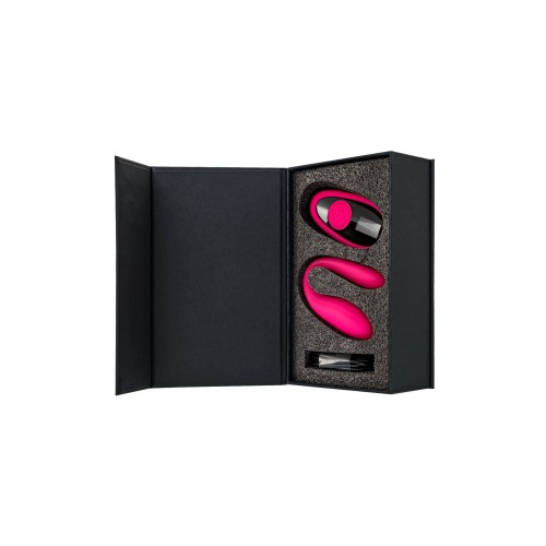 Розовый вибратор для пар Prawno с пультом ДУ