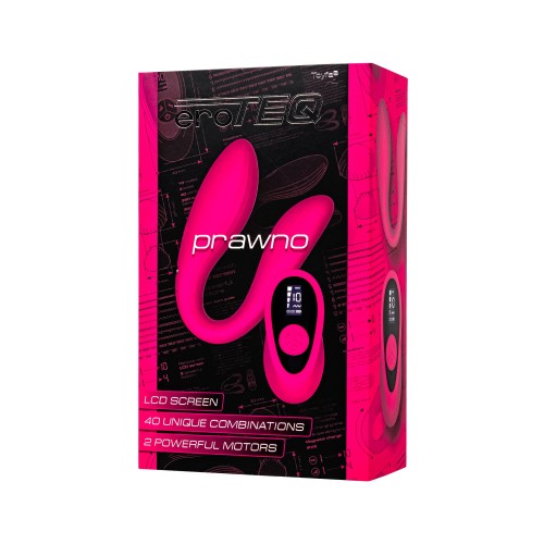 Розовый вибратор для пар Prawno с пультом ДУ