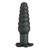 Черный анальный вибростимулятор Imron - 11 см.