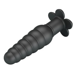 Черный анальный вибростимулятор Imron - 11 см.