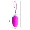 Лловое перезаряжаемое виброяйцо с пультом ДУ