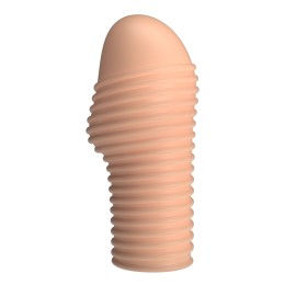 Телесная насадка на пенис с ребрышками Hoytt - 9 см.