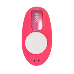 Розовый вибровкладыш в трусики с вакуум-волновой стимуляцией Xiari