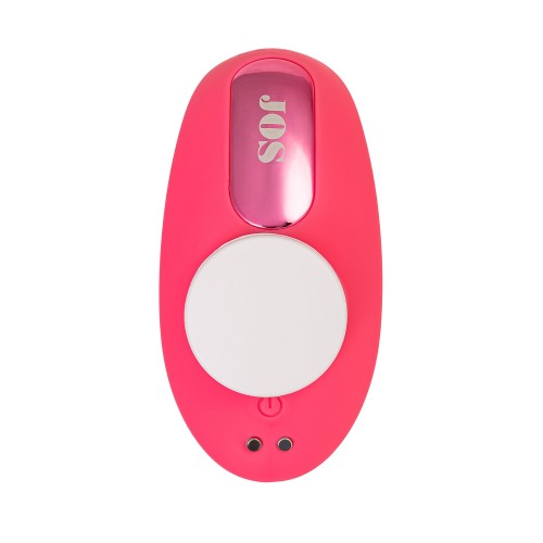 Розовый вибровкладыш в трусики с вакуум-волновой стимуляцией Xiari