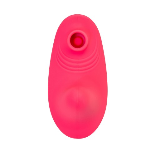 Розовый вибровкладыш в трусики с вакуум-волновой стимуляцией Xiari