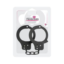 Чёрные наручники Metal Cuffs