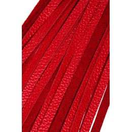 Красная кожаная плеть с петлёй - 50 см.