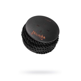 Черная веревка для шибари на катушке - 5 м.