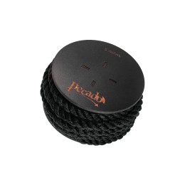 Черная веревка для шибари на катушке - 5 м.