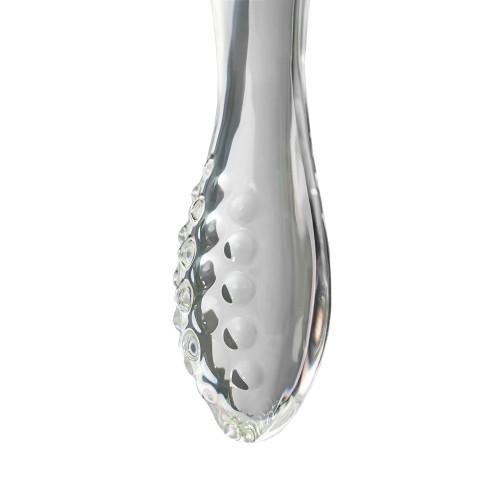 Прозрачный двусторонний стеклянный фаллоимитатор Dazzling Crystal 1 - 18,5 см.