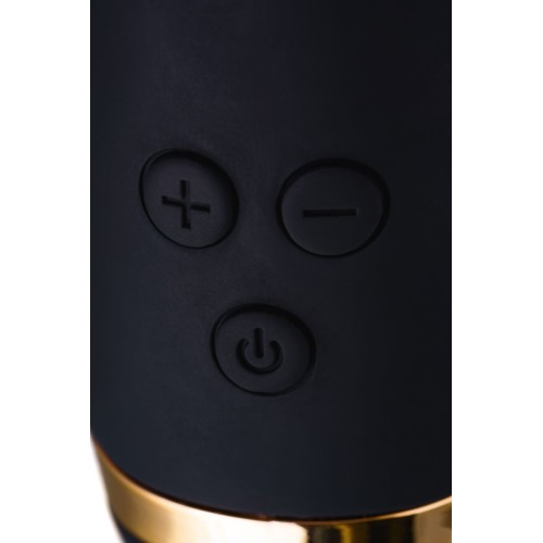 Чёрный вибратор WANAME Storm со стимулирующими рёбрами - 22,5 см.