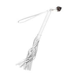 Белая кожаная плеть - 50 см.