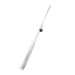 Белая кожаная плеть - 50 см.