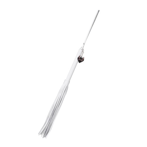 Белая кожаная плеть - 50 см.