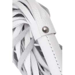 Белая кожаная плеть - 50 см.