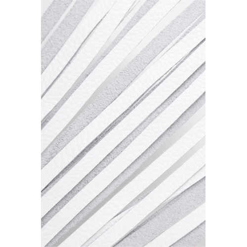 Белая кожаная плеть - 50 см.